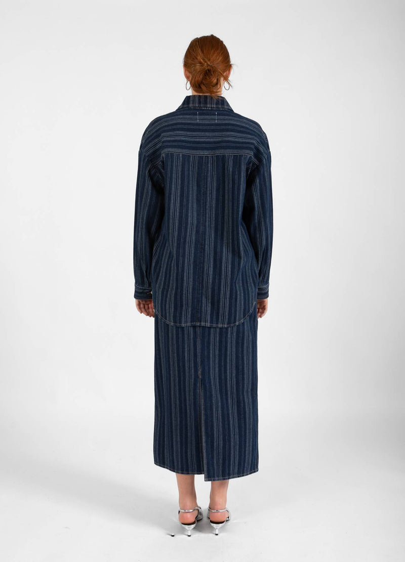 CC Heart CC HEART ALAIA DENIM JAS Outerwear Dark blue stripe denim - 512