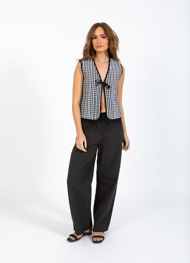CC Heart CC HEART ALENA GEWATTEERD VEST Vest Black/white check - 146