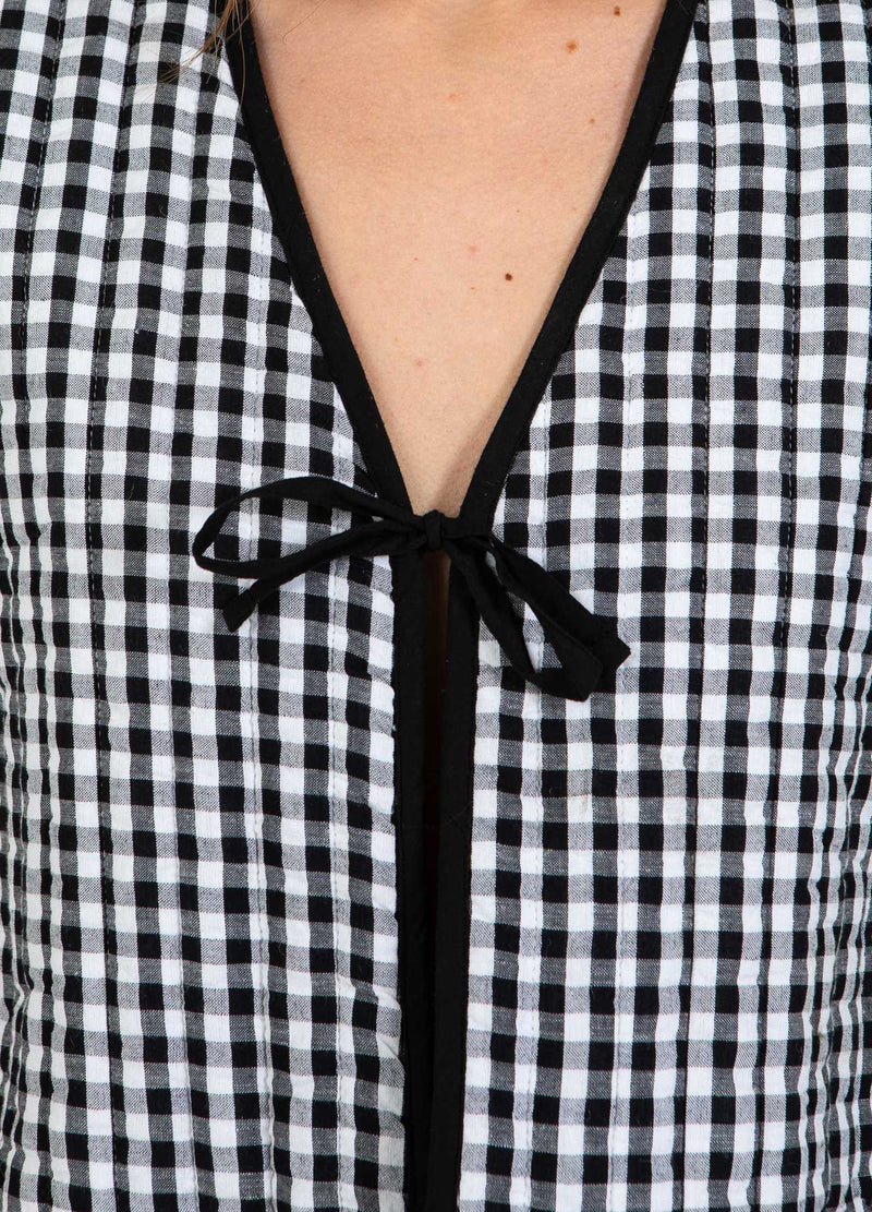 CC Heart CC HEART ALENA GEWATTEERD VEST Vest Black/white check - 146