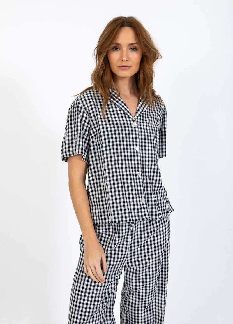 CC Heart CC HEART ALENA KORTE MOUWEN SHIRT Shirt/Blouse Black/white check - 146