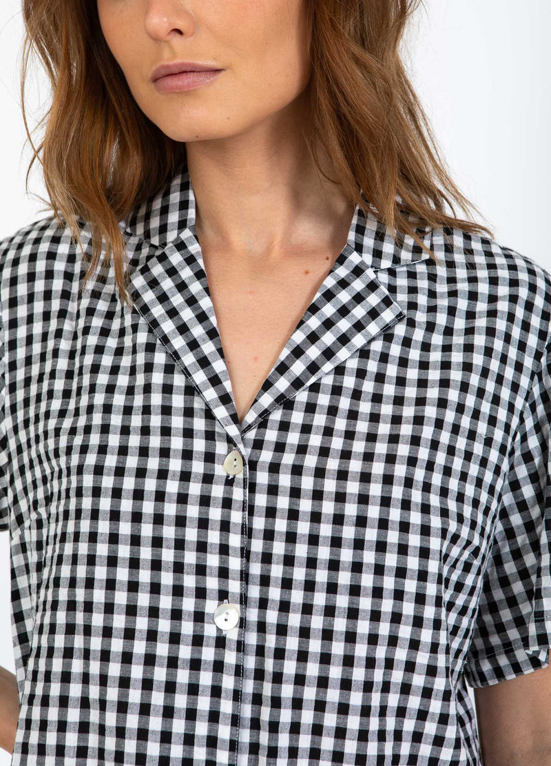 CC Heart CC HEART ALENA KORTE MOUWEN SHIRT Shirt/Blouse Black/white check - 146
