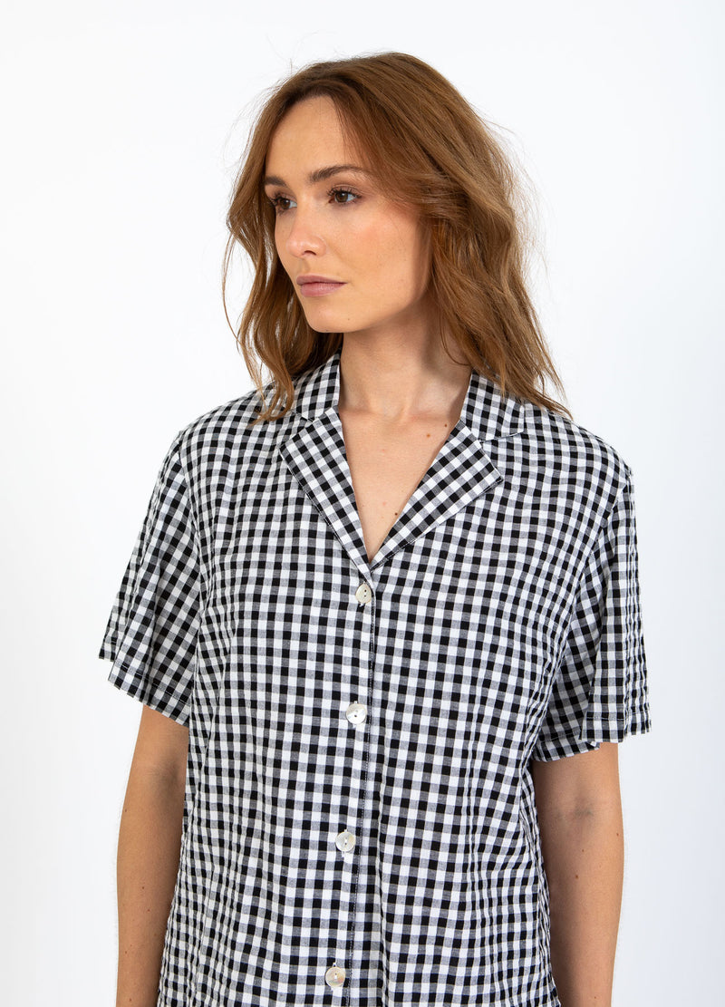 CC Heart CC HEART ALENA KORTE MOUWEN SHIRT Shirt/Blouse Black/white check - 146
