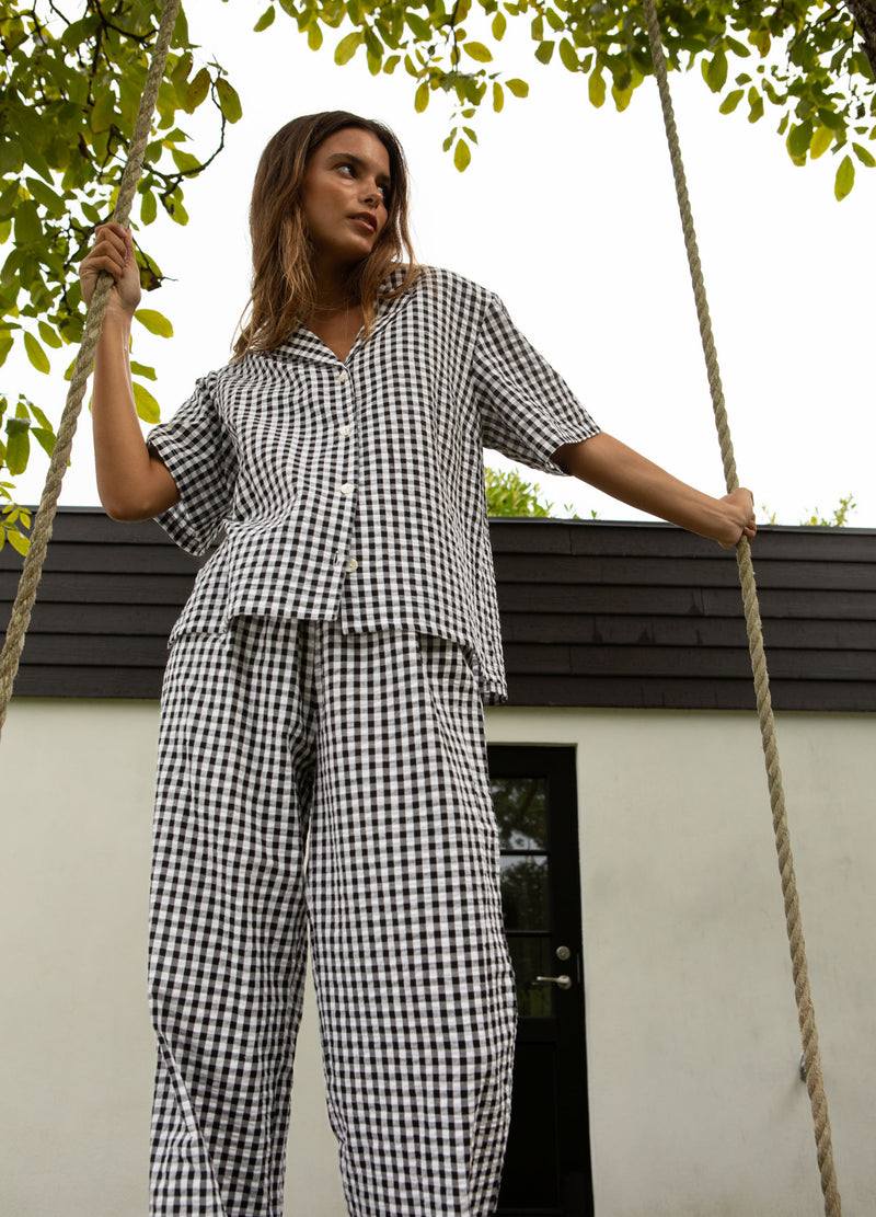 CC Heart CC HEART ALENA KORTE MOUWEN SHIRT Shirt/Blouse Black/white check - 146