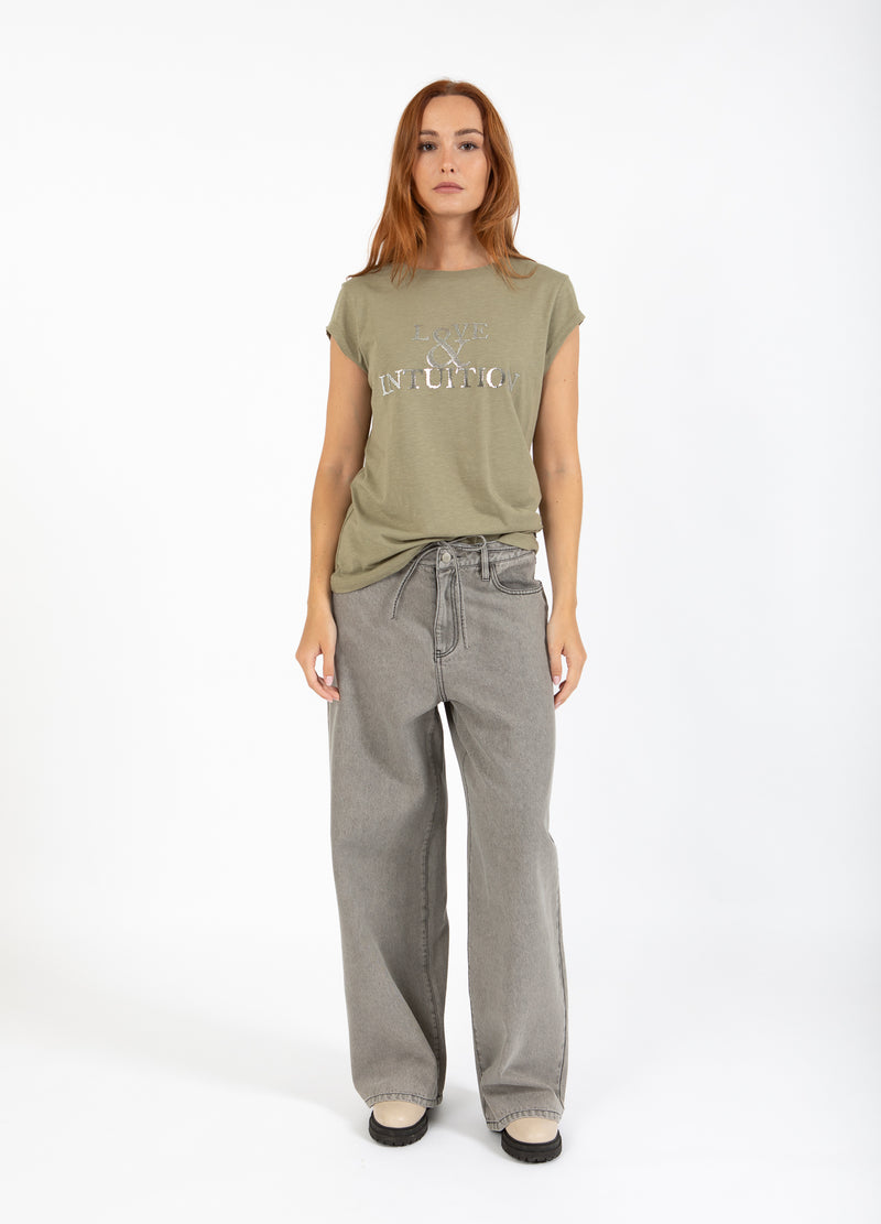 CC Heart CC HEART ALFI T-SHIRT - KAPMOUW T-Shirt Dusty olive - 479