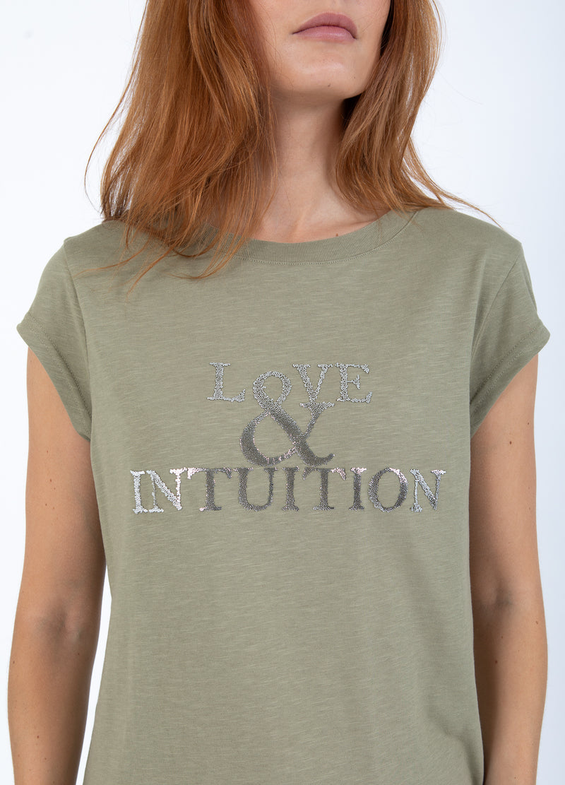 CC Heart CC HEART ALFI T-SHIRT - KAPMOUW T-Shirt Dusty olive - 479