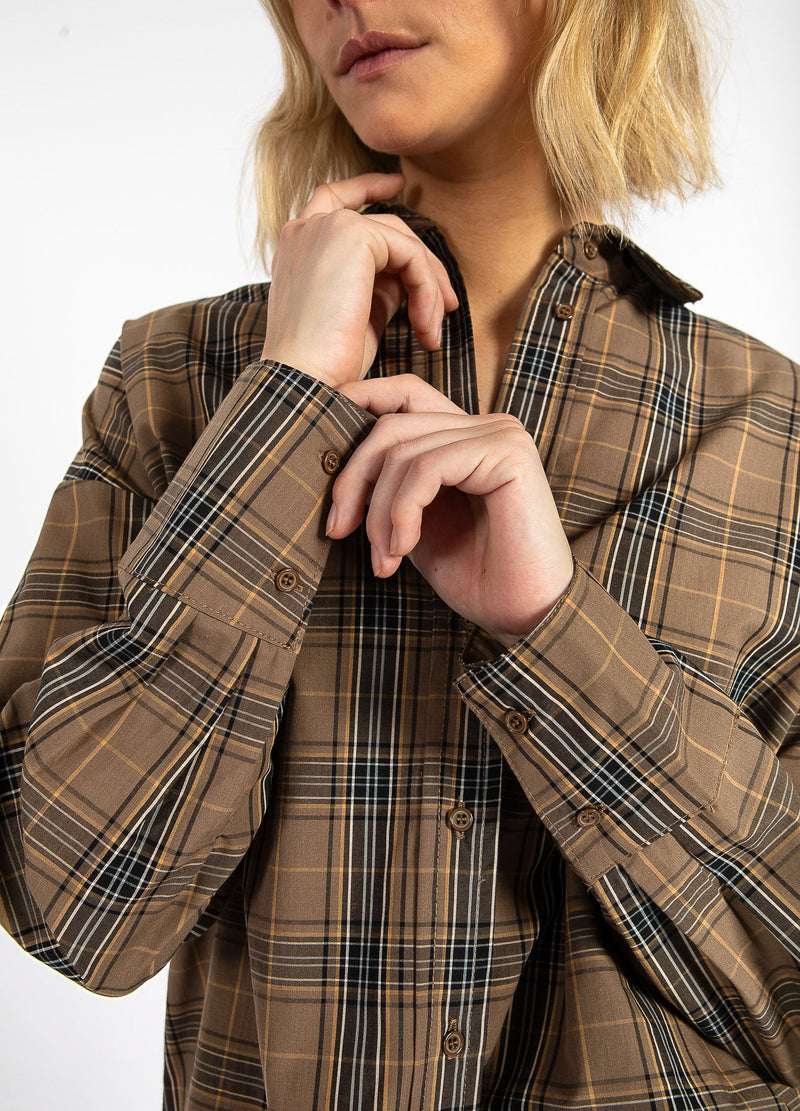 CC Heart CC HEART ALIA LOSSE BLOUSE Shirt/Blouse Golden brown check - 793