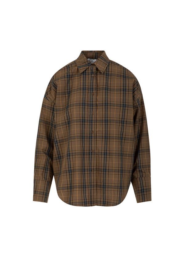 CC Heart CC HEART ALIA LOSSE BLOUSE Shirt/Blouse Golden brown check - 793