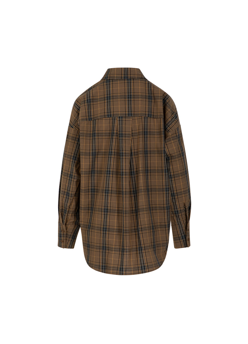 CC Heart CC HEART ALIA LOSSE BLOUSE Shirt/Blouse Golden brown check - 793