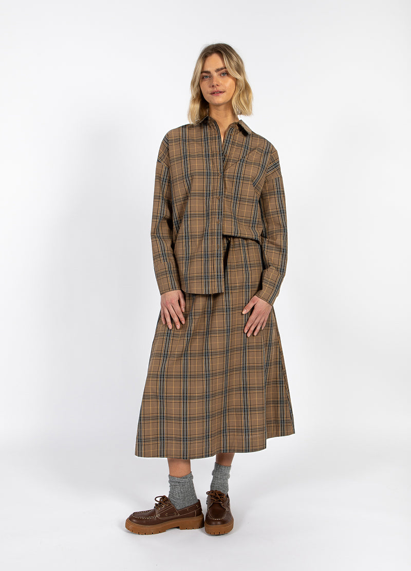 CC Heart CC HEART ALIA LOSSE BLOUSE Shirt/Blouse Golden brown check - 793