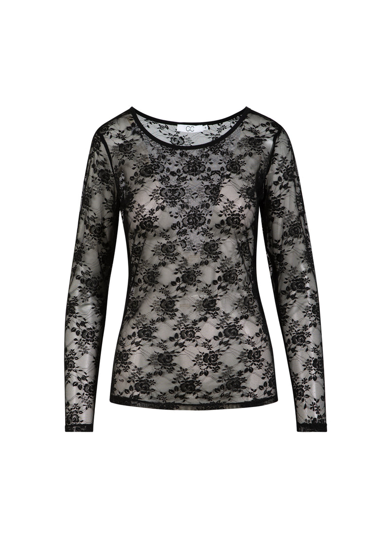 CC Heart CC HEART ALIZA KANT LANGE MOUW BLOES Shirt/Blouse Black - 100
