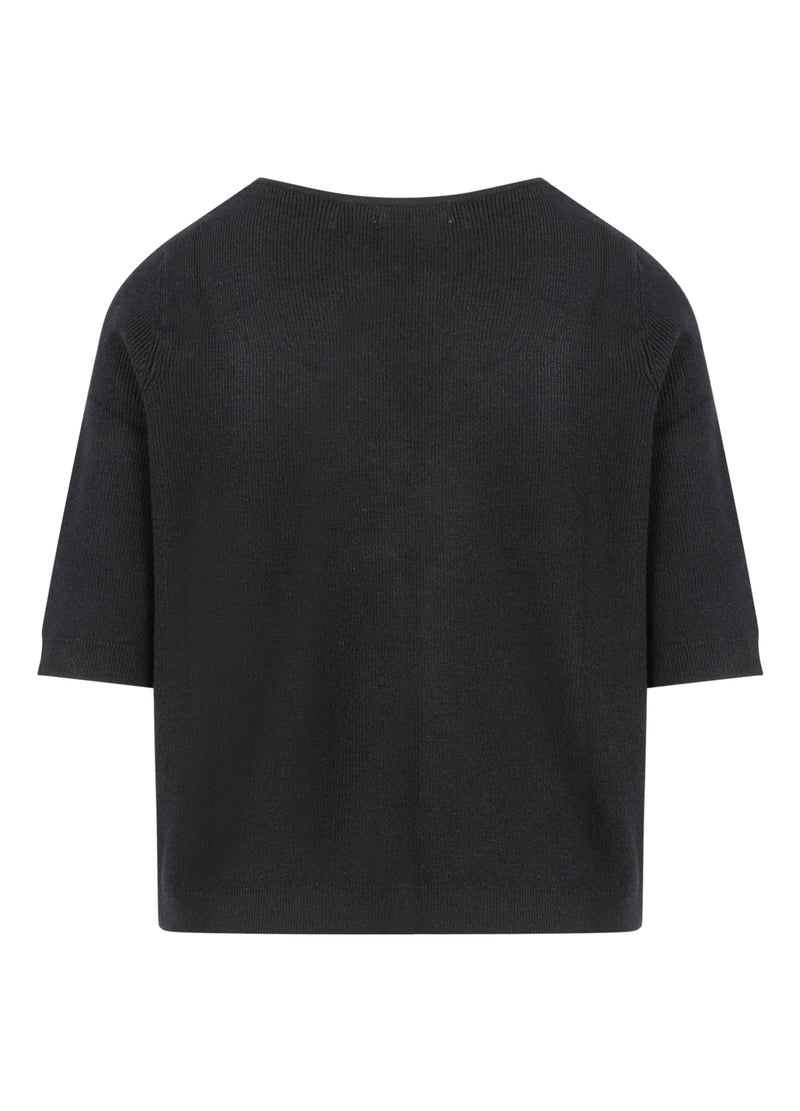 CC Heart CC HEART ALMA ZACHTE KORTE MOUW GEBREID Knitwear Black - 100