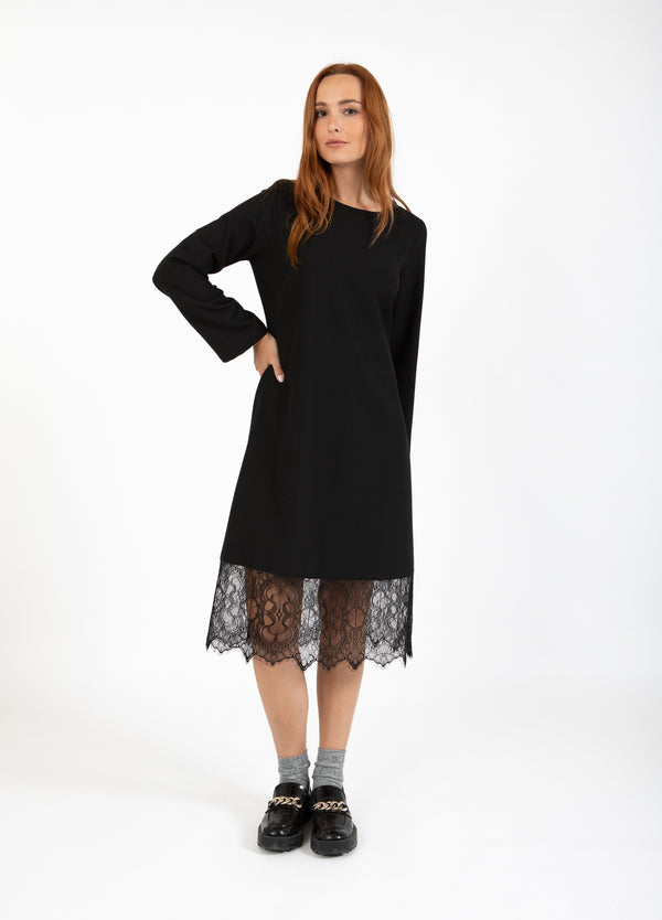 CC Heart CC HEART AMALIA JURK MET KANTINZET Dress Black - 100