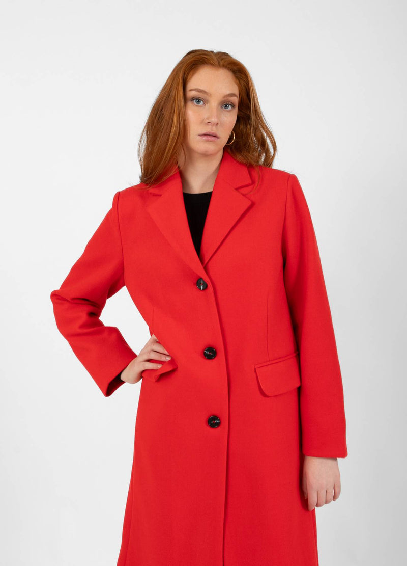 CC Heart CC HEART ARIANA KLASSIEKE LANGE JAS Outerwear Red - 613