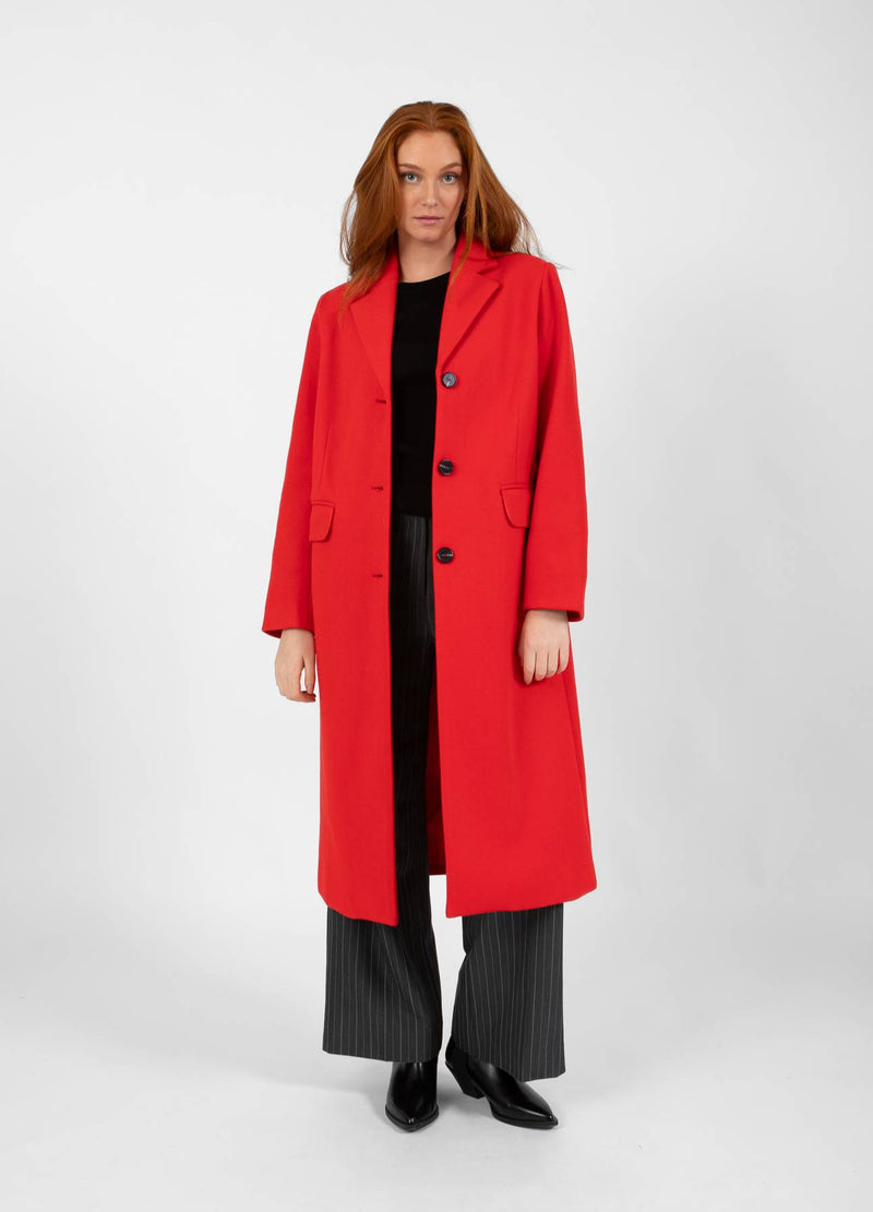 CC Heart CC HEART ARIANA KLASSIEKE LANGE JAS Outerwear Red - 613