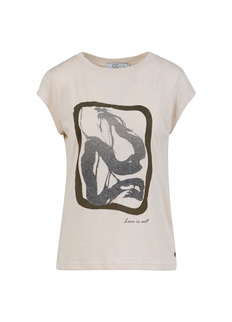 CC Heart CC HEART ART T-SHIRT - CAP MOUW T-Shirt Creme - 241