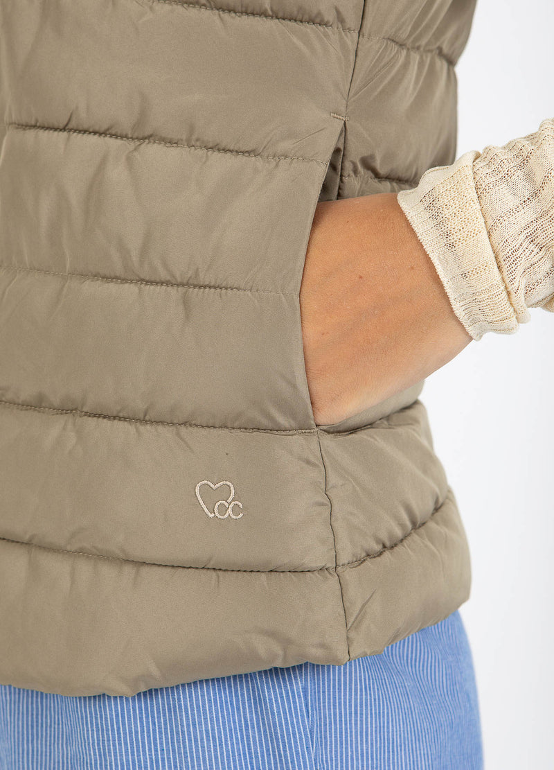 CC Heart CC HEART ASTA GEWATTEERD VEST Outerwear Sand olive - 406