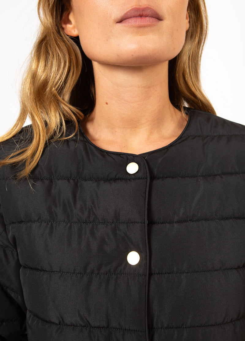 CC Heart CC HEART ASTA QUILTED KORTE MOUW JAS Outerwear Black - 100