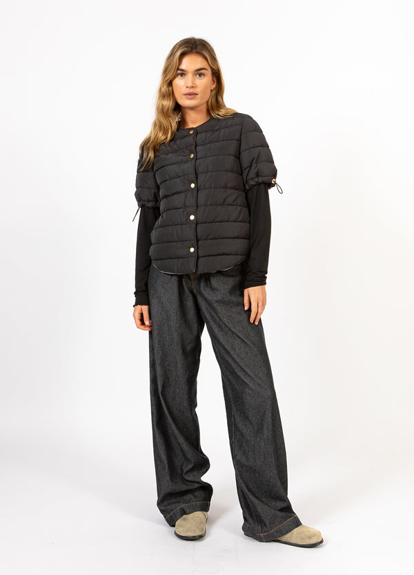 CC Heart CC HEART ASTA QUILTED KORTE MOUW JAS Outerwear Black - 100