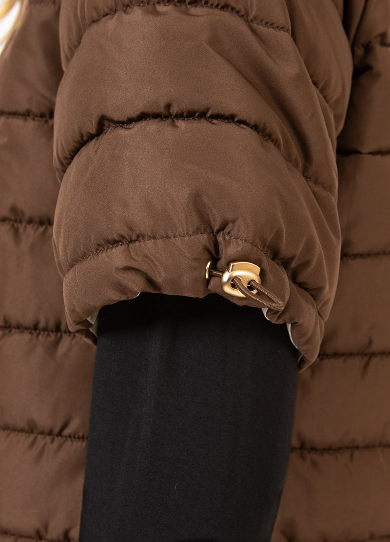CC Heart CC HEART ASTA QUILTED KORTE MOUW JAS Outerwear Chocolate brown - 349
