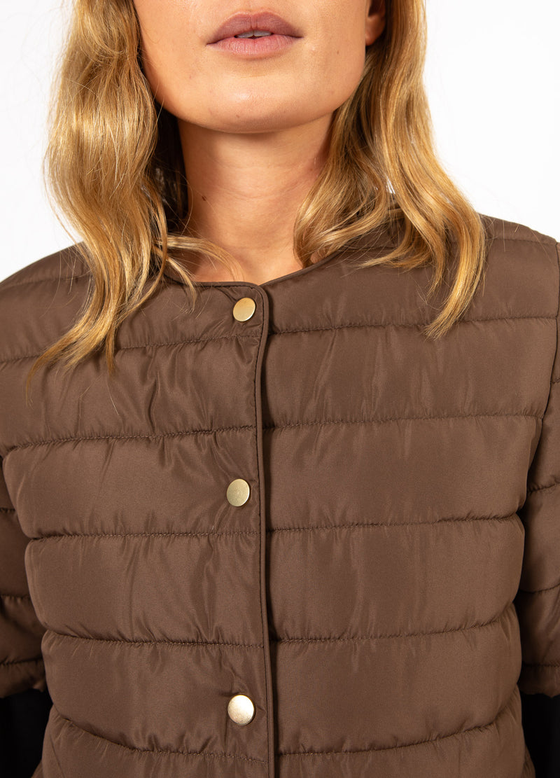 CC Heart CC HEART ASTA QUILTED KORTE MOUW JAS Outerwear Chocolate brown - 349