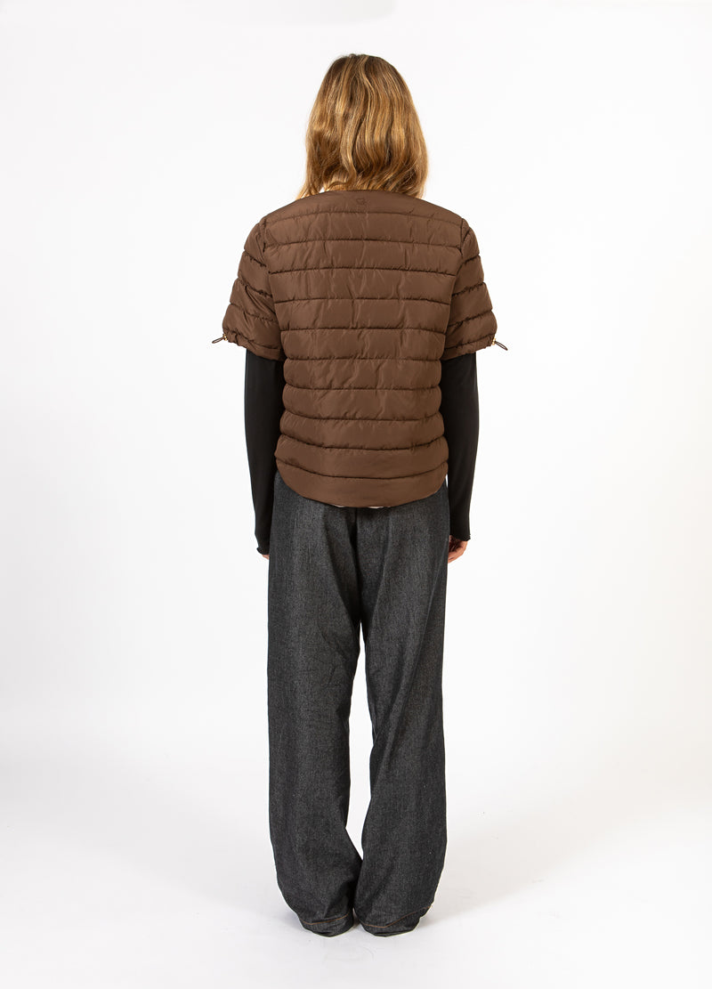 CC Heart CC HEART ASTA QUILTED KORTE MOUW JAS Outerwear Chocolate brown - 349