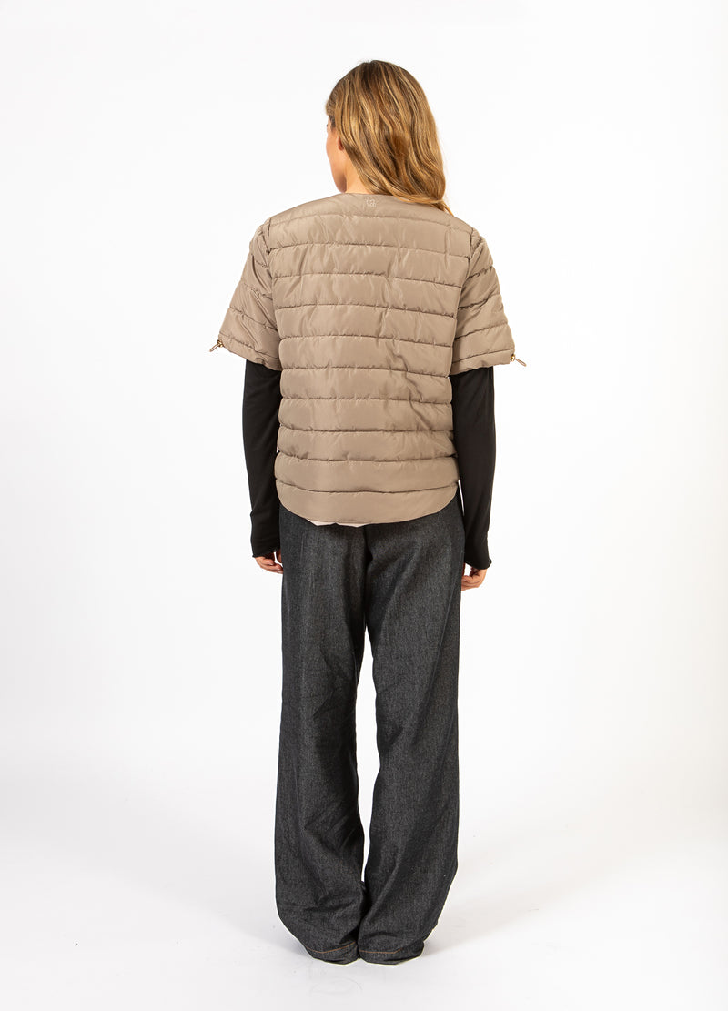 CC Heart CC HEART ASTA QUILTED KORTE MOUW JAS Outerwear Sand - 251
