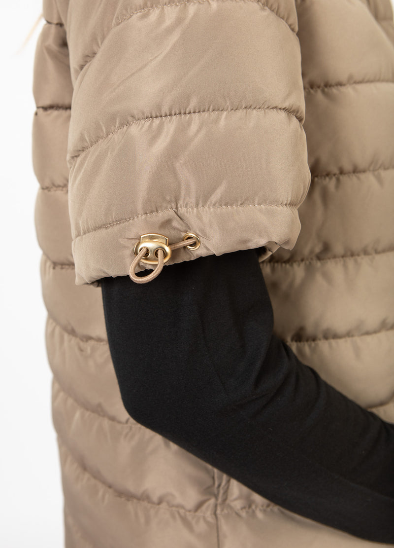 CC Heart CC HEART ASTA QUILTED KORTE MOUW JAS Outerwear Sand - 251