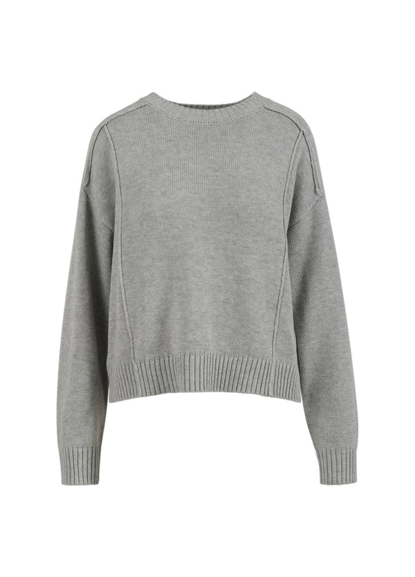 CC Heart CC HEART AVERY RONDE HALS TRUI Knitwear Light grey melange - 129