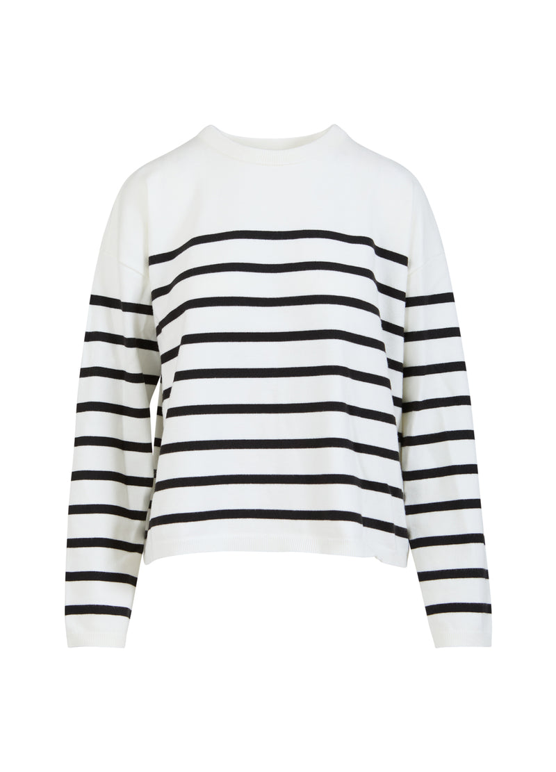 CC Heart CC HEART COLLINS GESTREEPT OPEN RUGTRUI Knitwear Offwhite/black stripe - 256