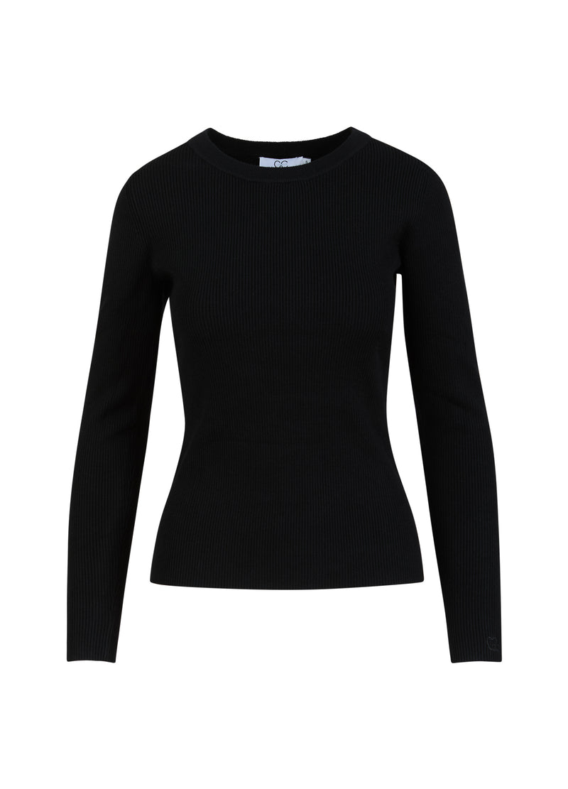 CC Heart CC HEART ELENA GEBREIDE BLOUSE Knitwear Black - 100