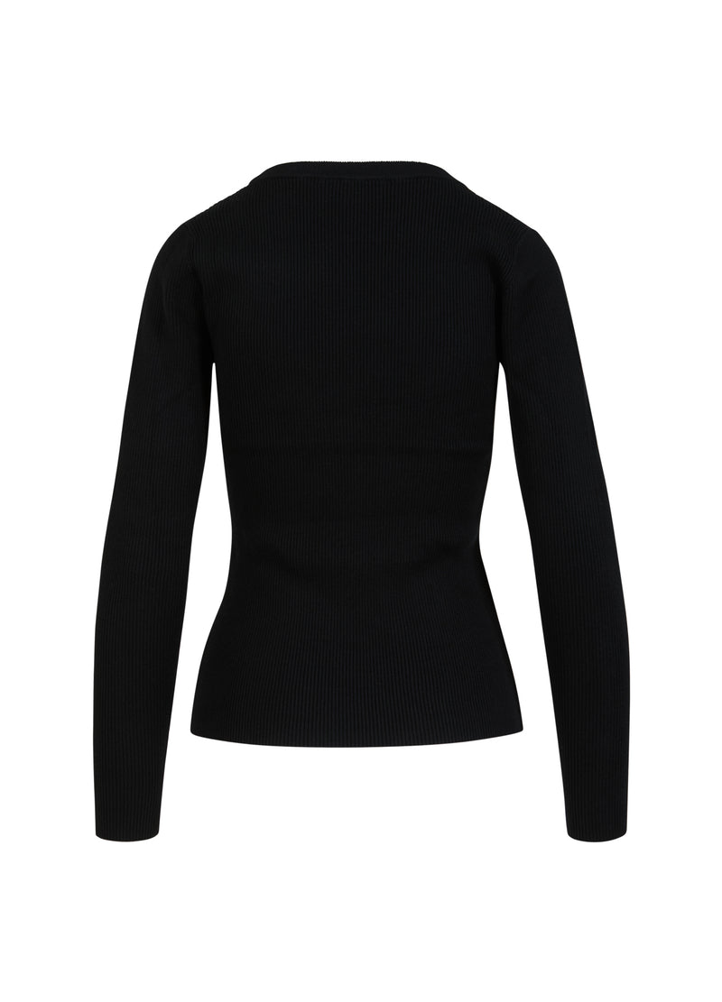 CC Heart CC HEART ELENA GEBREIDE BLOUSE Knitwear Black - 100