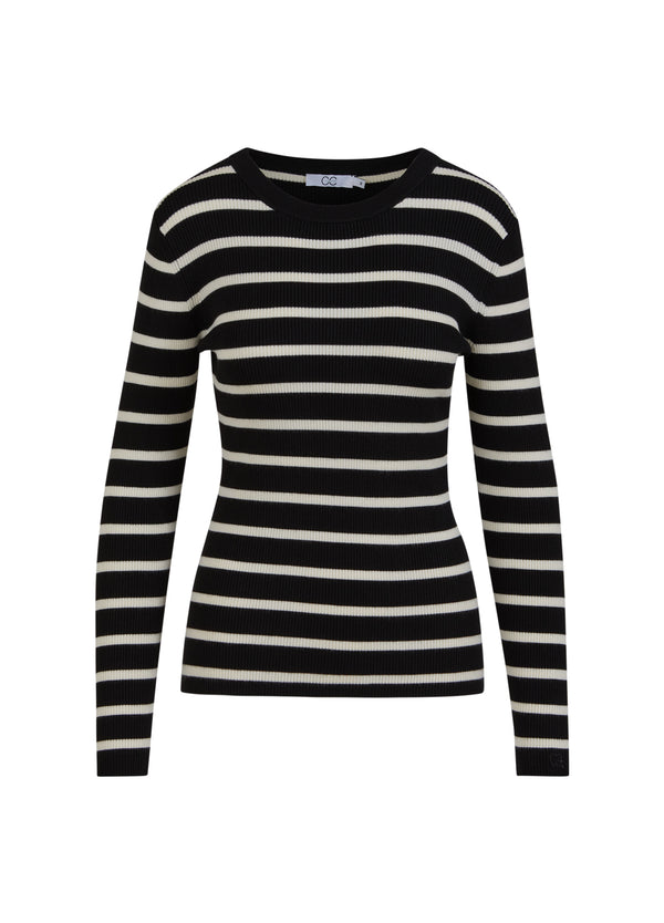 CC Heart  CC HEART ELENA GEBREIDE BLOUSE Knitwear Off white/navy stipes - 258