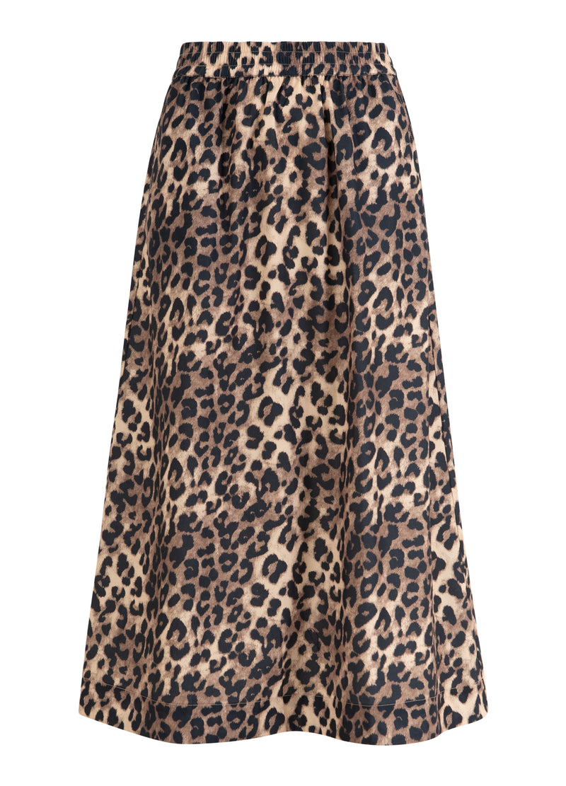 CC Heart CC HEART ELISE LANGE ROK IN LEO PRINT Skirt Leo print - 900