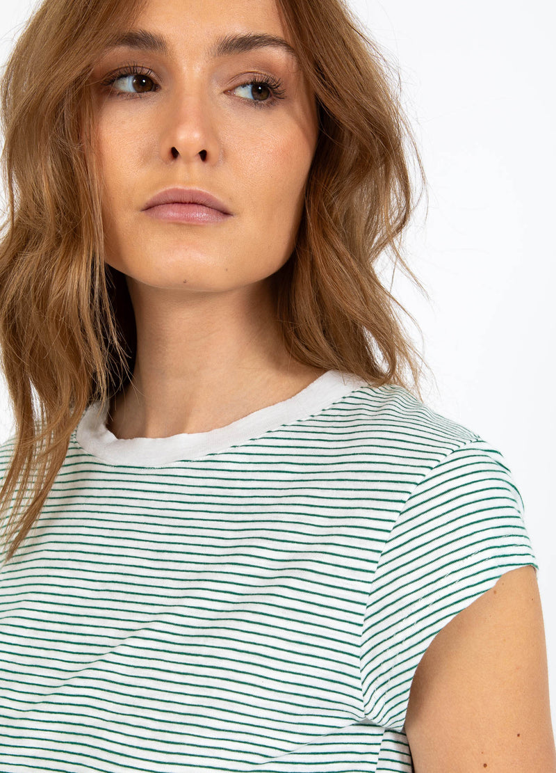 CC Heart CC HEART ELLEN STREEP KORTE MOUWEN T-SHIRT T-Shirt Green stripe - 447