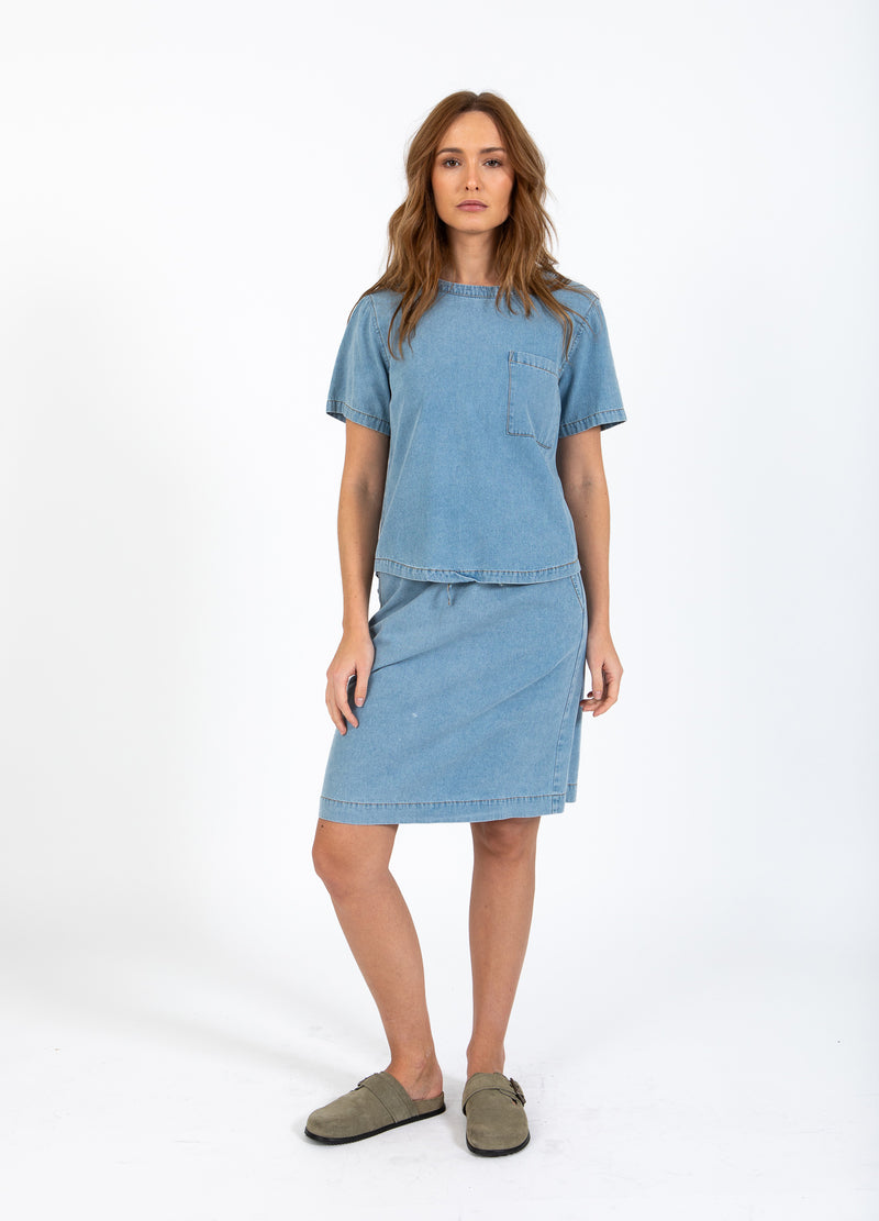 CC Heart CC HEART ELLIS KORTE SPIJKERBLOUSE Shirt/Blouse Blue denim - 510