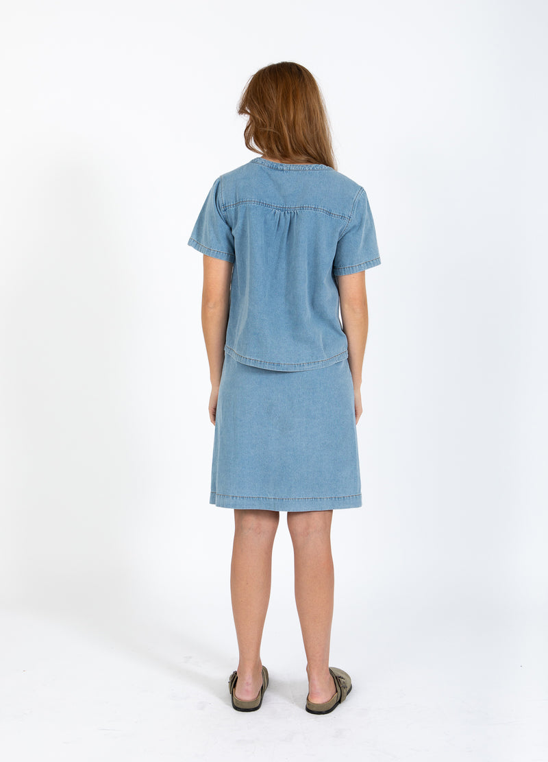 CC Heart CC HEART ELLIS KORTE SPIJKERBLOUSE Shirt/Blouse Blue denim - 510