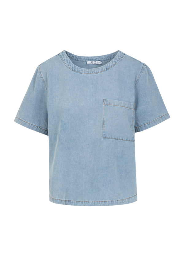 CC Heart CC HEART ELLIS KORTE SPIJKERBLOUSE Shirt/Blouse Blue denim - 510