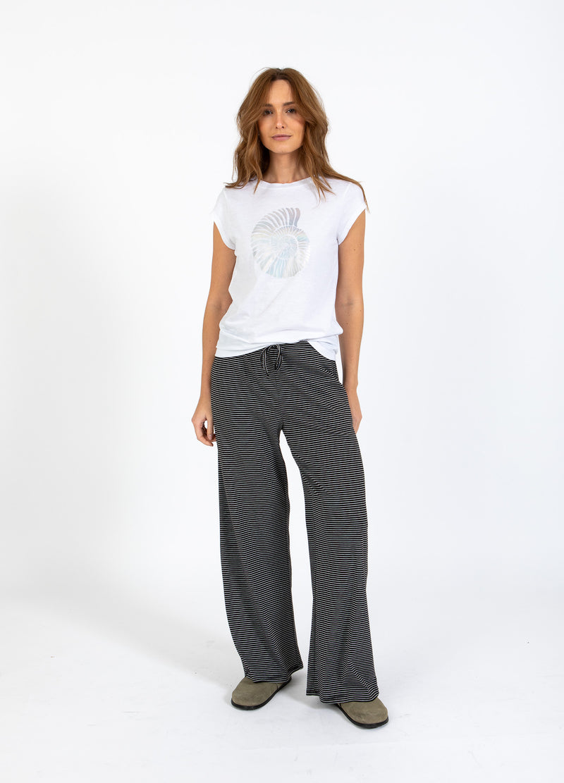CC Heart CC HEART ELYSE LOSSE JERSEY BROEK Pants Black/white stripe - 102