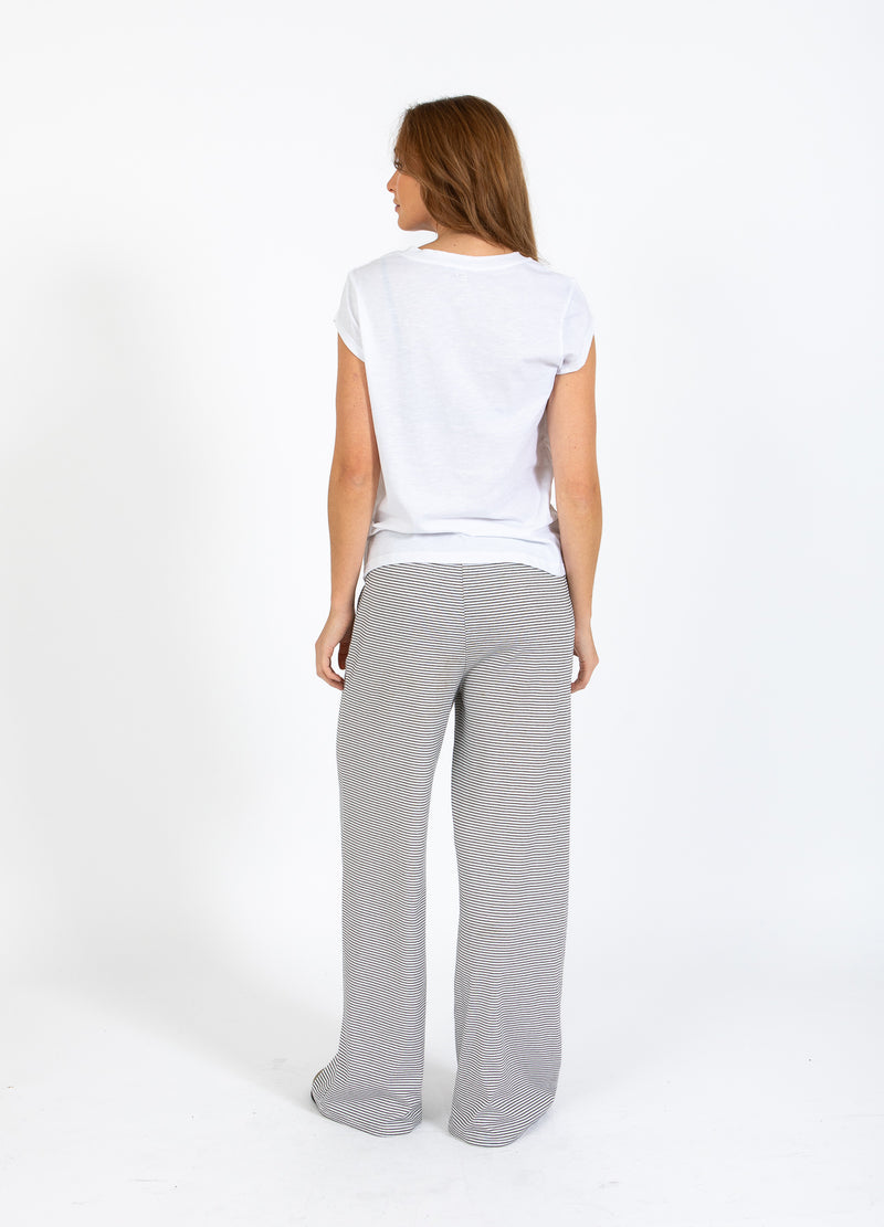 CC Heart CC HEART ELYSE LOSSE JERSEY BROEK Pants White/black stripe - 269