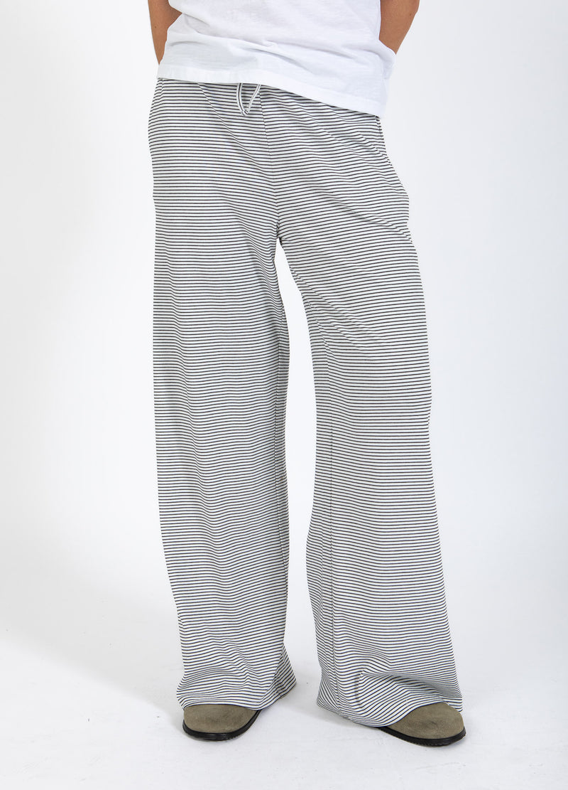 CC Heart CC HEART ELYSE LOSSE JERSEY BROEK Pants White/black stripe - 269