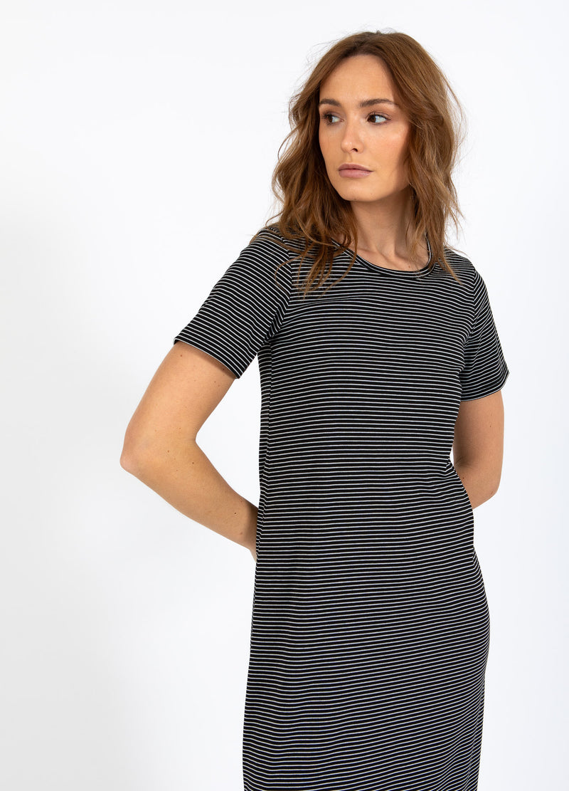 CC Heart CC HEART ELYSE LOSSE JURK Dress Black/white stripe - 102