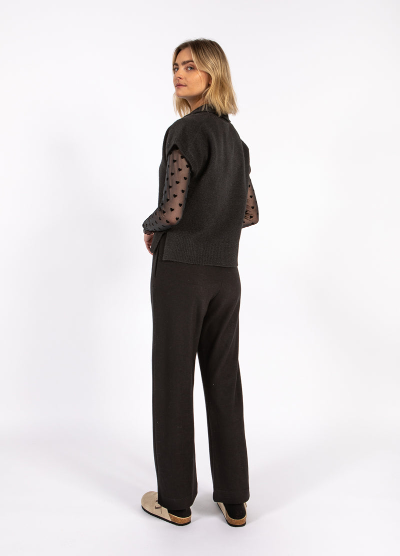 CC Heart CC HEART EMERIE GEBREIDE POLO TOP Knitwear Black - 100