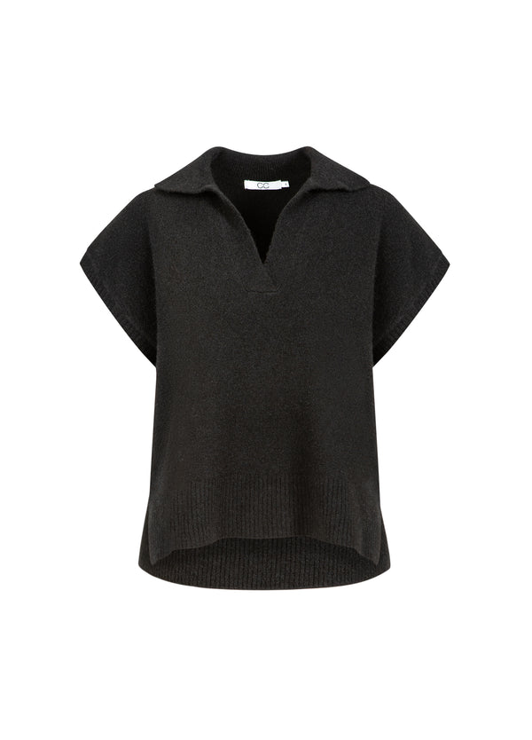 CC Heart CC HEART EMERIE GEBREIDE POLO TOP Knitwear Black - 100