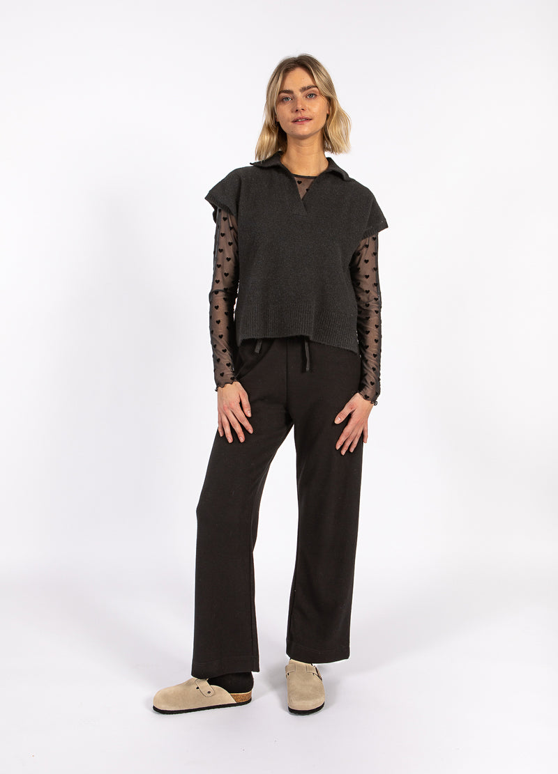 CC Heart CC HEART EMERIE GEBREIDE POLO TOP Knitwear Black - 100