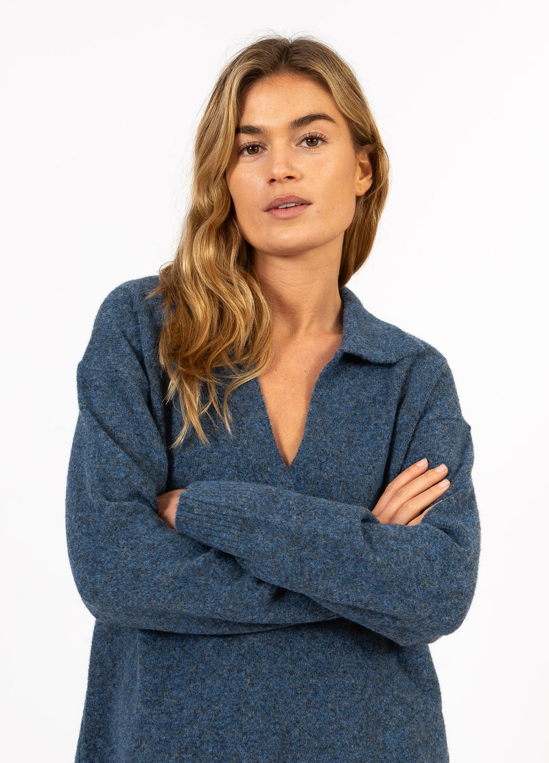 CC Heart CC HEART EMERIE POLO TRUI Knitwear Navy melange - 541