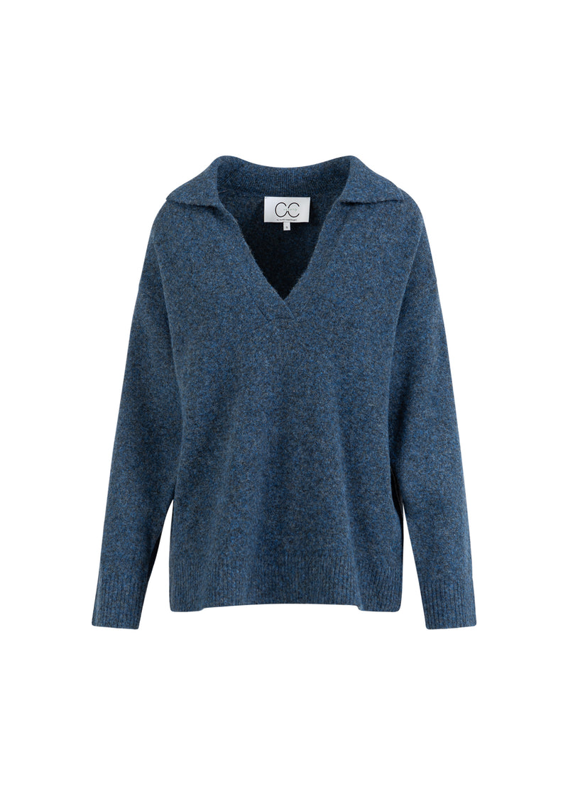 CC Heart CC HEART EMERIE POLO TRUI Knitwear Navy melange - 541
