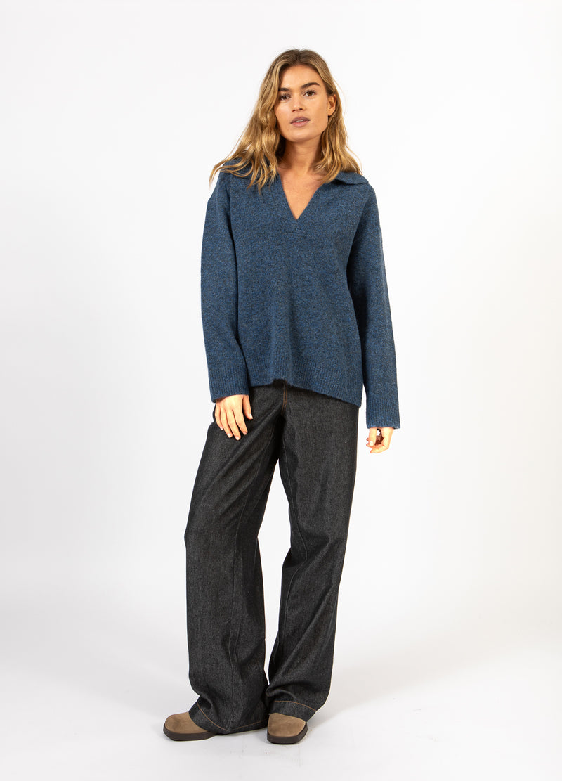 CC Heart CC HEART EMERIE POLO TRUI Knitwear Navy melange - 541