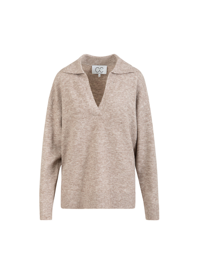 CC Heart CC HEART EMERIE POLO TRUI Knitwear Sand melange - 261