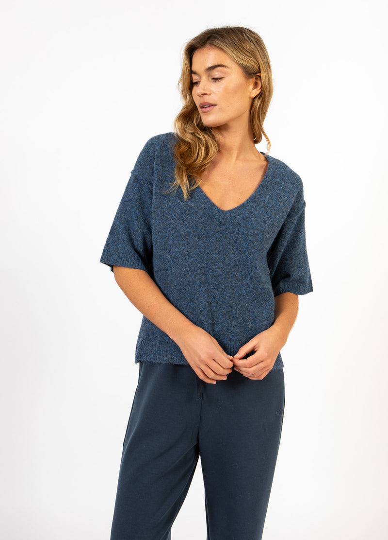 CC Heart CC HEART EMERIE V-HALS TRUI Knitwear Navy melange - 541