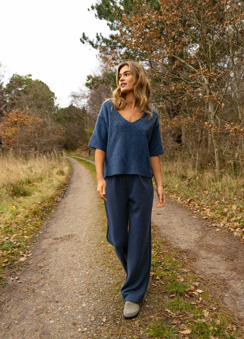 CC Heart CC HEART EMERIE V-HALS TRUI Knitwear Navy melange - 541